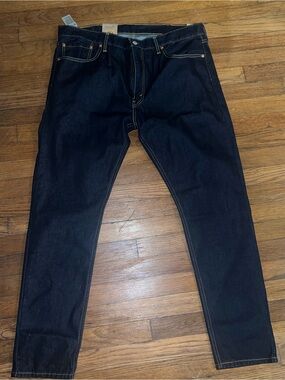 Levi's 512 Men's Jeans Size 38x32 Blue Dark Wash Stretch Slim Taper Pants NWT